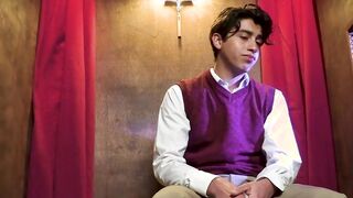 Arousing confession session with our naughty priest