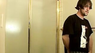 This straight dude is stroking his cock with fleshlight