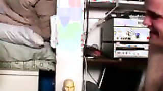 Young babe gets fucked by two handsome amateur dudes