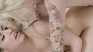 Busty masseuse gets banged by her TS friend
