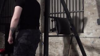 Hard bdsm session to a slave babe gets spanking on her body