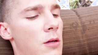 Three young and muscular stallions suck cock and bare fuck