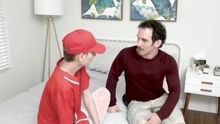 Twink enjoys every inch of stepdaddys big raw cock