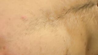 Pulsing cock handsome dude with curly hair cant stop pumping