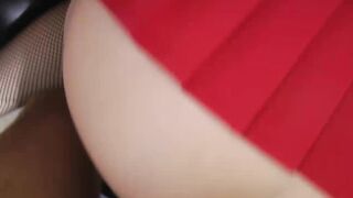 Natural tits Euro teen rides rock hard mature cock POV