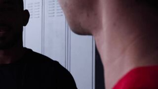 Pumped stepdaddy engaged in an intimate bareback session with twink stepson