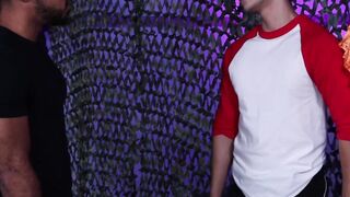 Pumped stepdaddy engaged in an intimate bareback session with twink stepson