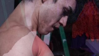 Pumped stepdaddy engaged in an intimate bareback session with twink stepson