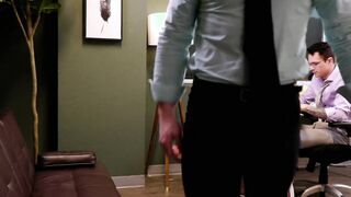 Gay co workers rimjob and anal fuck in the office