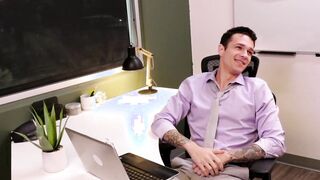 Gay co workers rimjob and anal fuck in the office