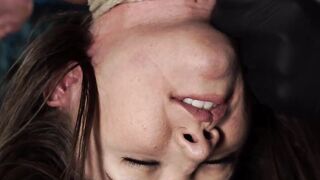 Slave in brutal suspension endurs pain