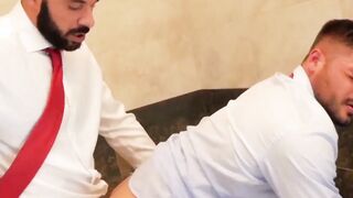 After work classy guys decide to go out and do some serious banging