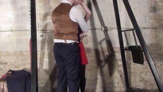 Helpless redhead chic cries over multiple nipple clamps