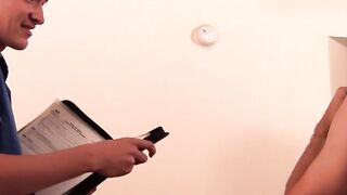 Young fellow has his balls swinging while at the same time giving penis massage
