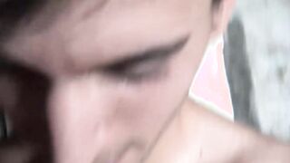 Wild jock bareback pounding straight Latino gay after BJ