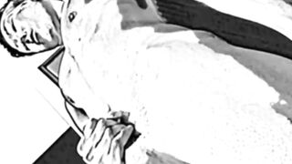 Young skinny Japanese twink solo masturbates and cums
