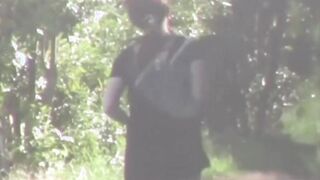 Mesmerizing Japanese peeing while watching ships in Puerto