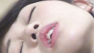 Japanese slut filmed playing with her cunt on secret tape