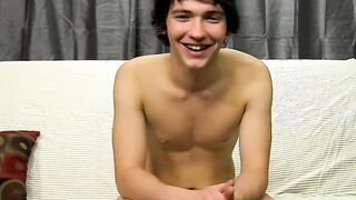 Talked with dick chugger plays with his huge dick and cums