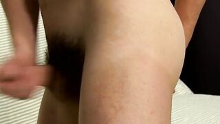Talked with dick chugger plays with his huge dick and cums