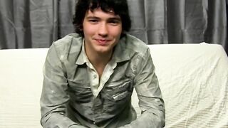 Talked with dick chugger plays with his huge dick and cums