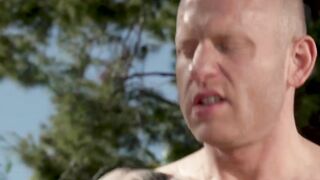 Stud makes muscular gay pound his ass balls deep and hard