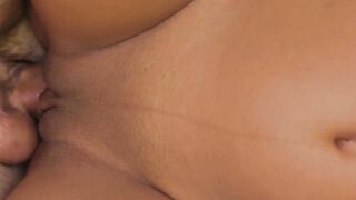 Pretty ebony teen Nia Nacci earns sticky cumshot after sex