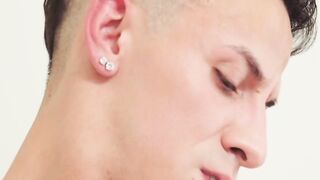 Gay models kissing and anal fucking