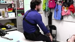 Fit busty housewife suspect blows officer