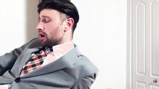 With Dildo playing attractive businessman Drew Dixon looks bad on tie