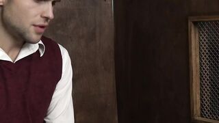 Aspiring blonde priest confesses his impure sexual deeds