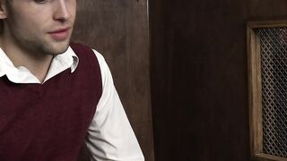 Aspiring blonde priest confesses his impure sexual deeds