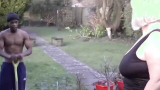 An English grandmother blows a kiss before an interracial beating