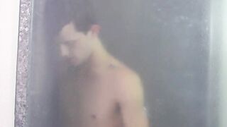 Jasper Robinson appreciates snapping his dick while showering