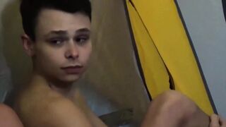 Twink gets sans protection hard by stepdad on a setting up camp outing