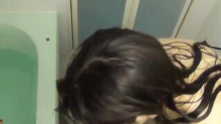 Horny Japanese girl satisfies her wet pussy on secret tape