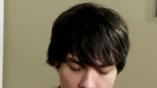 Before bareback banging young twinks suck each other off