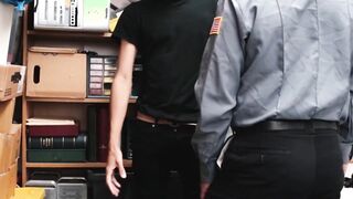 Skinny criminal Enjoys Hard Anal Action With Hunk Officer