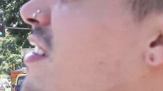 A Latino with tattoos played hard threesome with barebacks