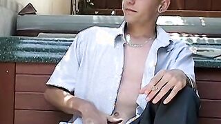 Seductive smoking twink embarks on a sexual journey