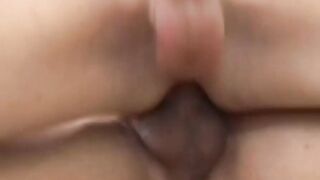 Twink gives sloppy blowjob and bends over for rawpounding