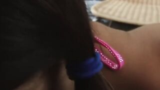 POV sucked by mind blowing bikini Latina hottie