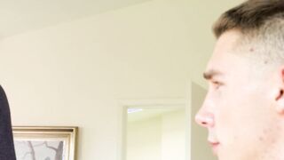 Skinny homo butt fucked by his muscular lover from behind