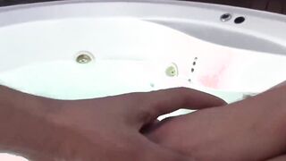 Jock with tattoos beat POV bareback in spa