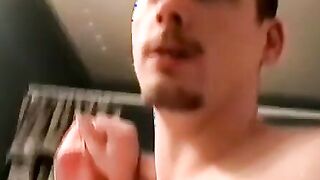 Good looking white dude shaves his cock for his friend