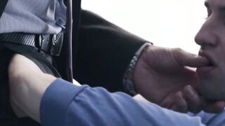 sexy jock Stretching Thyle Knoxxs ass by hanging his father bareback