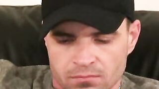 Hottest thug amateur strokes hairy cock in cumshot solo