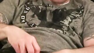 Hottest thug amateur strokes hairy cock in cumshot solo