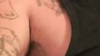 Amateur stud strokes his stiff dick and shoots a load of cum