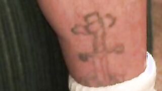 Amateur stud strokes his stiff dick and shoots a load of cum